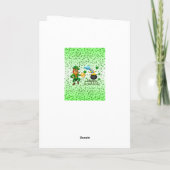 Saint Patrick's Day Wenskaart Leprechaun Kaart (Achterkant)