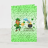 Saint Patrick's Day Wenskaart Leprechaun Kaart (Voorkant)