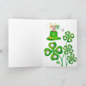 Saint Patrick's Day Wenskaart Mouse Kaart (Binnen)