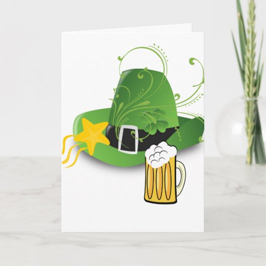 Saint Patrick's Day Wenskaart Pet Beer Kaart (Voorkant)