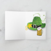 Saint Patrick's Day Wenskaart Pet Beer Kaart (Binnen)