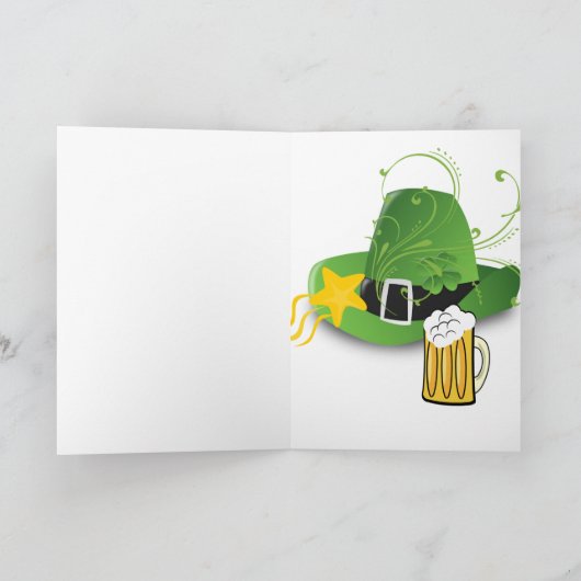 Saint Patrick's Day Wenskaart Pet Beer Kaart (Binnen)