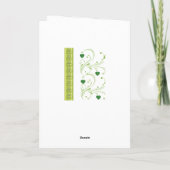 Saint Patrick's Day Wenskaart Shamrock Floral Kaart (Achterkant)
