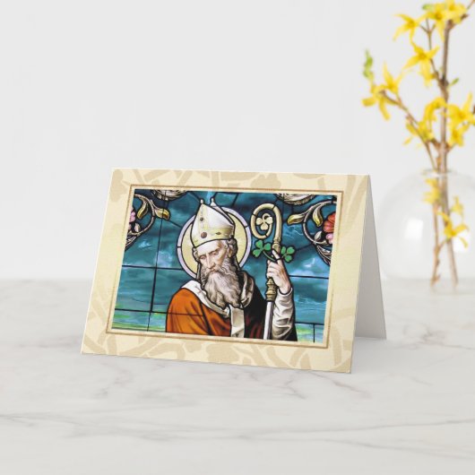 Saint Patrick's Day Zegeningen Religieus Kaart (Gele Bloem)