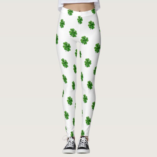 Saint Patricks Four Leaf Clover Leggings (Voorkant)