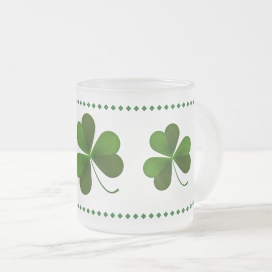 Saint Patricks Frosted Coffee-Mok Matglas Koffiemok (Voorkant rechts)