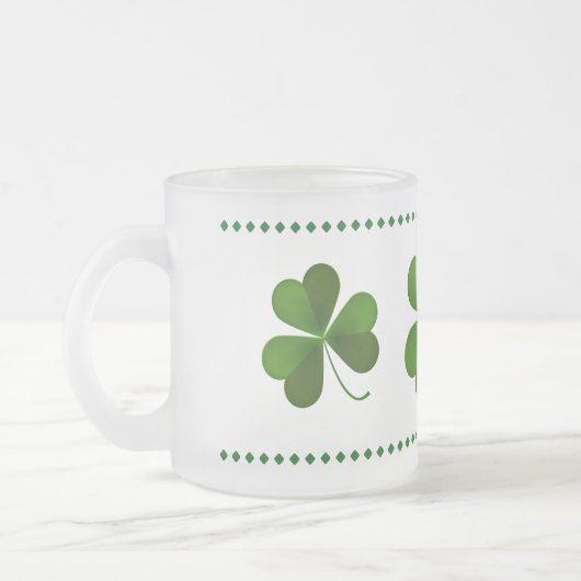 Saint Patricks Frosted Coffee-Mok Matglas Koffiemok (Links)