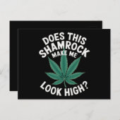 Saint Patricks Funny Party voor Jongens Grote Para Briefkaart (Voorkant / Achterkant)