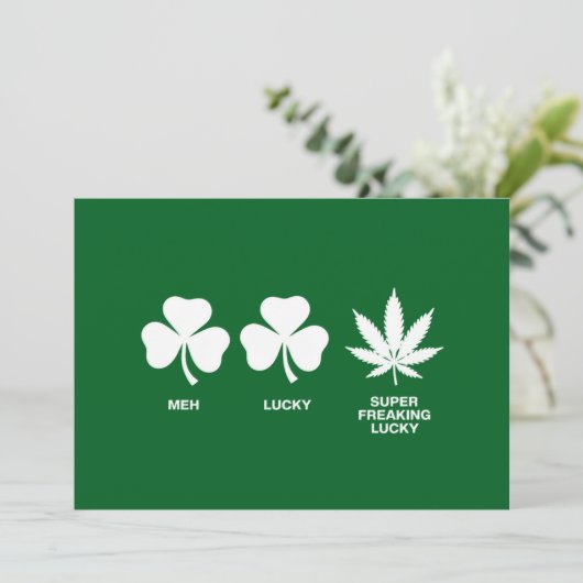 Saint Patrick's Funny Party voor jongens Kaart (Staand voorkant)