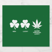 Saint Patrick's Funny Party voor jongens Sparkling Wijnetiket (Enkel label)
