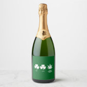 Saint Patrick's Funny Party voor jongens Sparkling Wijnetiket (Voorkant)