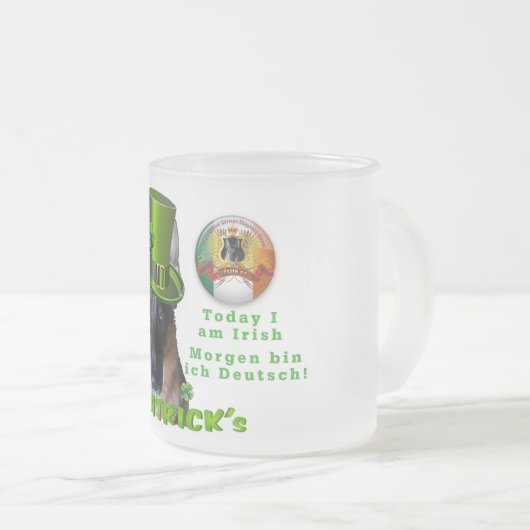 Saint Patrick's German Shepherd Owner Mok/Stein Matglas Koffiemok (Voorkant rechts)