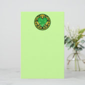 Saint Patrick's Heart Lucky Charm Briefpapier (Staand voorkant)