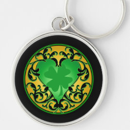 Saint Patrick's Heart Lucky Charm Sleutelhanger
