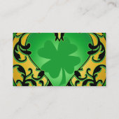 Saint Patrick's Heart Lucky Charm Visitekaartje (Achterkant)