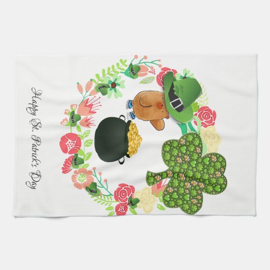 Saint Patrick's Keuken Handdoek Teddy Bear (Horizontaal)