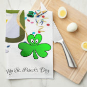 Saint Patrick's Kitchen Hand Towel Wine Shamrock Theedoek (Quarter Fold)