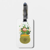 Saint Patrick's Leprechaun Bagagelabel (Achterkant verticaal)