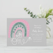 Saint Patricks Lucky Birthday Hand Drawn regenbow Kaart (Staand voorkant)