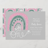 Saint Patricks Lucky Birthday Hand Drawn regenbow Kaart (Voorkant / Achterkant)