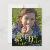 Saint Patrick's Lucky Charm Shamrocks Cute Photo Feestdagenkaart (Voorkant)