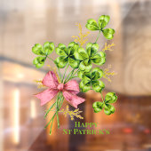 Saint Patrick's Lucky Charm Shamrocks Cute Raamsticker (Vel 2)