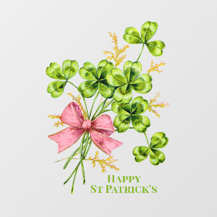 Saint Patrick's Lucky Charm Shamrocks  Cute Raamsticker