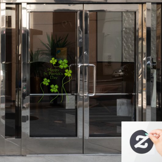 Saint Patrick's Lucky Charm Shamrocks  Cute Raamsticker (Kantoordeur)