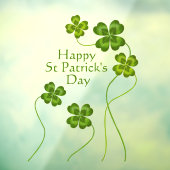 Saint Patrick's Lucky Charm Shamrocks  Cute Raamsticker (Vel 3)