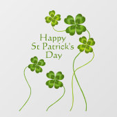 Saint Patrick's Lucky Charm Shamrocks  Cute Raamsticker (Vel)
