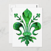 Saint Patrick's Lucky Fleur de lis Briefkaart (Voorkant / Achterkant)