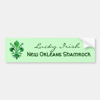 Saint Patrick's Lucky Fleur de lis Bumpersticker