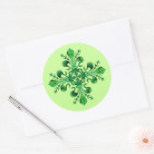 Saint Patrick's Lucky Fleur de lis Ronde Sticker (Envelop)
