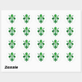 Saint Patrick's Lucky Fleur de lis Ronde Sticker (Vel)