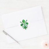 Saint Patrick's Lucky Fleur de lis Ronde Sticker (Envelop)