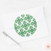 Saint Patrick's Lucky Fleur de lis Ronde Sticker (Envelop)