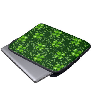 Saint Patrick's Lucky Shamrocks electronics sleeve