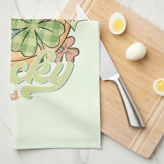 Saint Patrick's Lucky Vibes Theedoek (Quarter Fold)