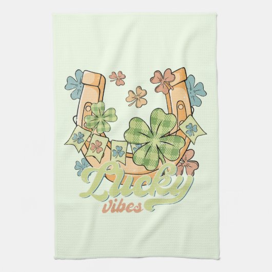 Saint Patrick's Lucky Vibes Theedoek (Verticaal)