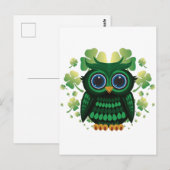 Saint Patrick's Owl Briefkaart (Voorkant / Achterkant)