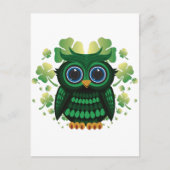 Saint Patrick's Owl Briefkaart (Voorkant)