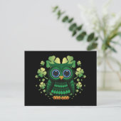 Saint Patrick's Owl Briefkaart (Staand voorkant)