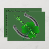 Saint Patrick's Party nodigt u uit tot persoonlijk Kaart (Voorkant / Achterkant)