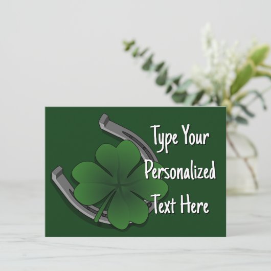 Saint Patrick's Party nodigt u uit tot persoonlijk Kaart (Staand voorkant)