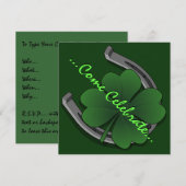 Saint Patrick's Party nodigt u uit tot persoonlijk Kaart (Voorkant / Achterkant)