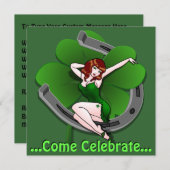 Saint Patrick's Party nodigt u uit tot persoonlijk Kaart (Voorkant / Achterkant)
