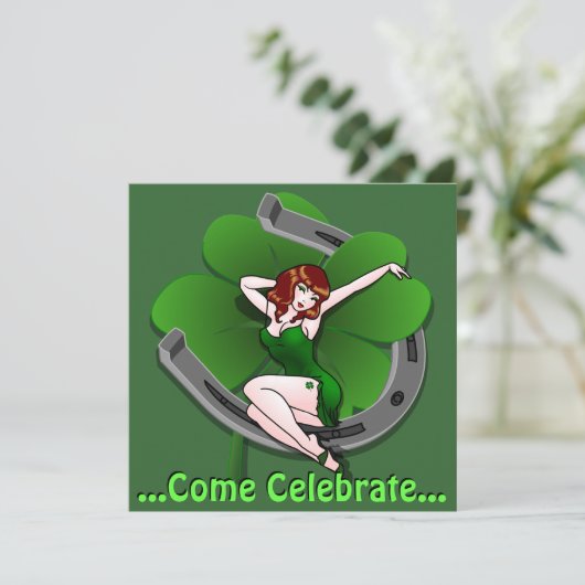 Saint Patrick's Party nodigt u uit tot persoonlijk Kaart (Staand voorkant)