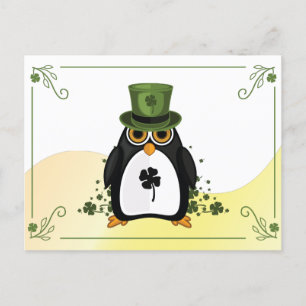 Saint Patrick's Penguin Briefkaart