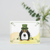 Saint Patrick's Penguin Briefkaart (Staand voorkant)