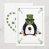 Saint Patrick's Penguin Feestdagenkaart (Voorkant / Achterkant)
